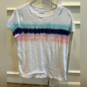 Athleta tie dye stripe short sleeve t-shirt